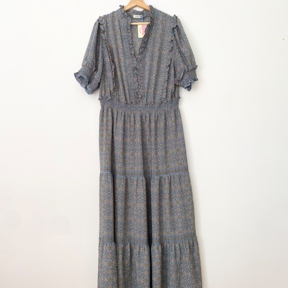 Max studio puff sleeve floral dress - Picture 2 of 5